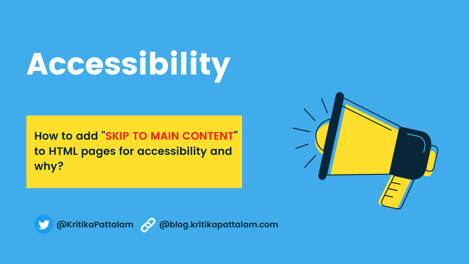 How to add "SKIP TO MAIN CONTENT" to websites