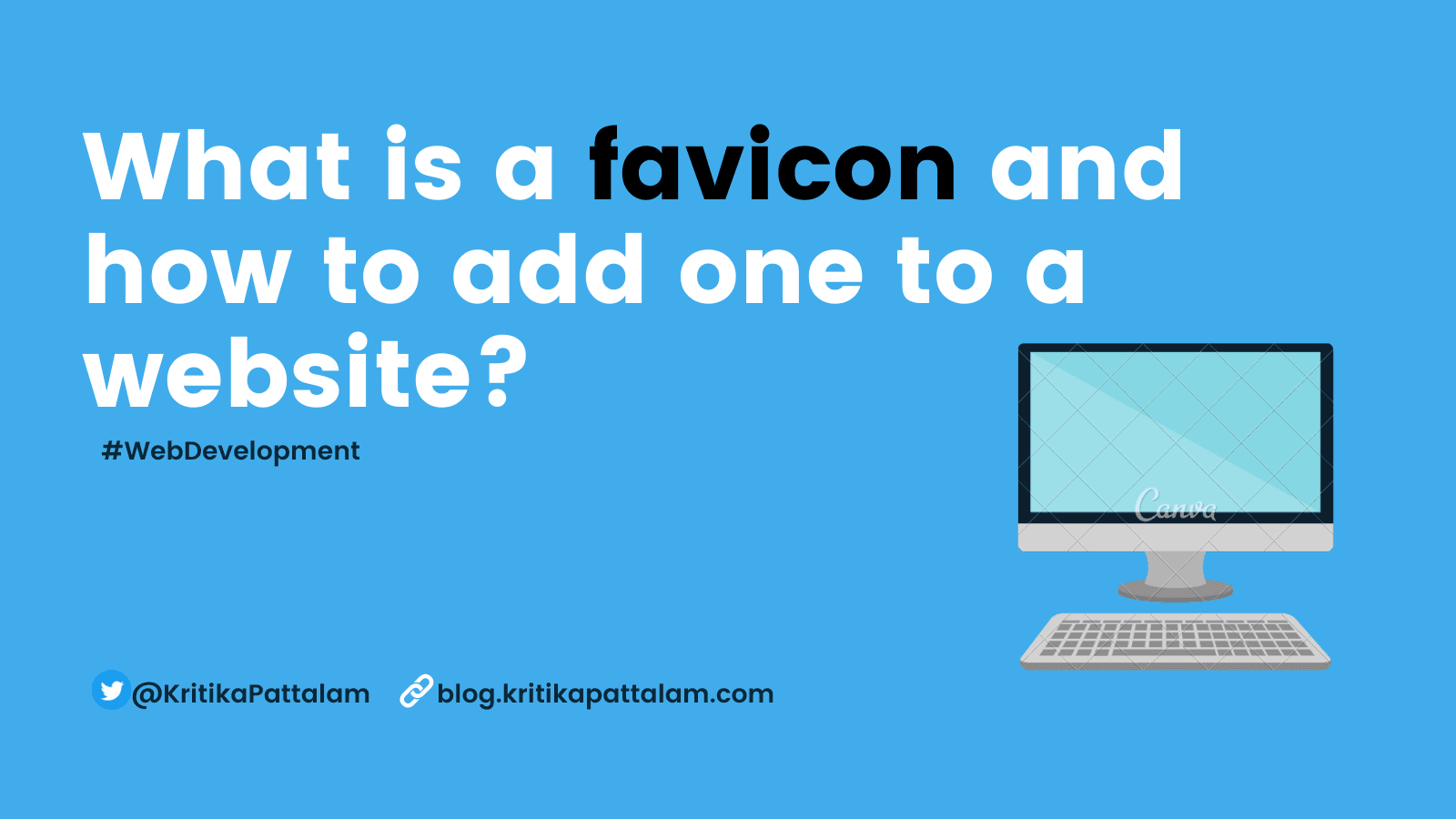 How to add a favicon to a website in a single line of HTML?