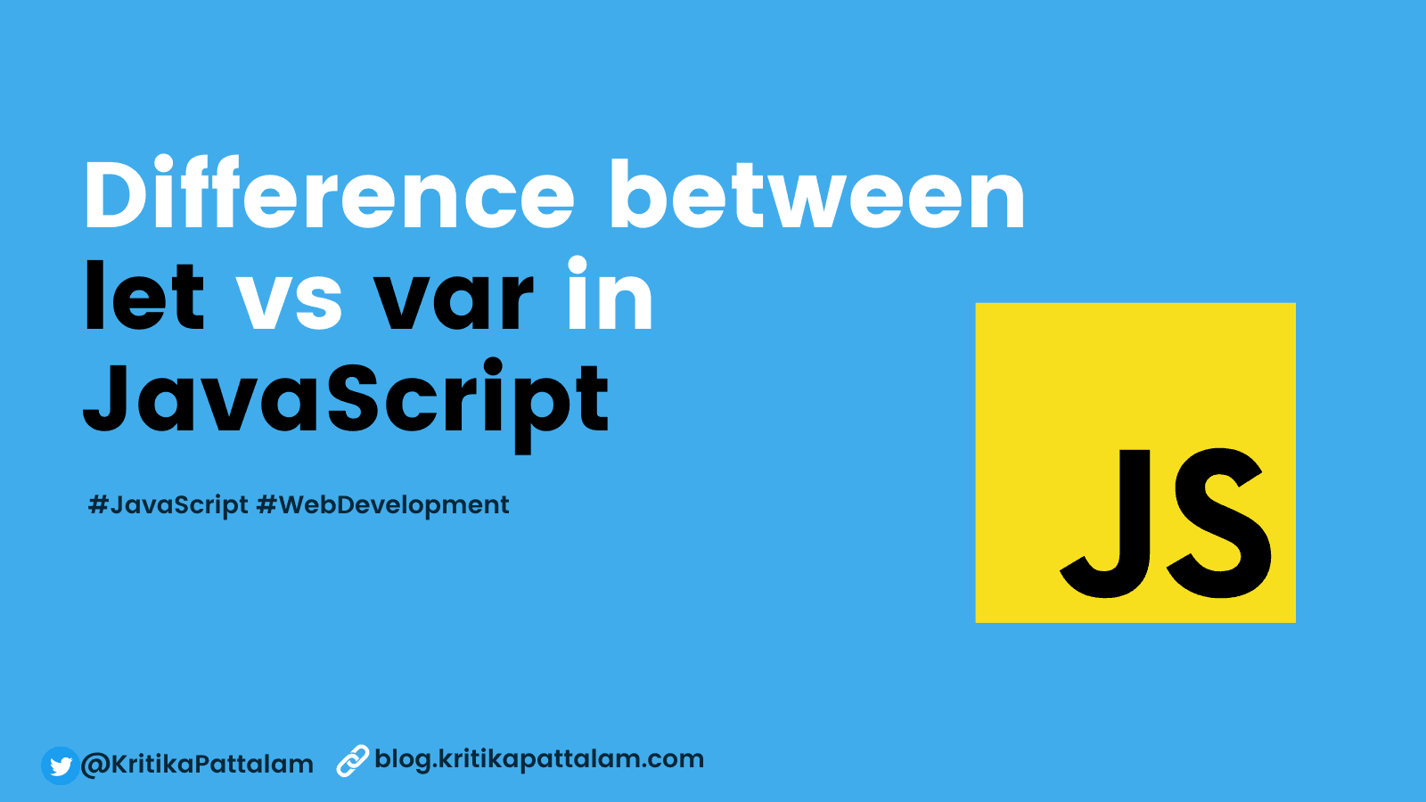 Difference between var and let in JavaScript