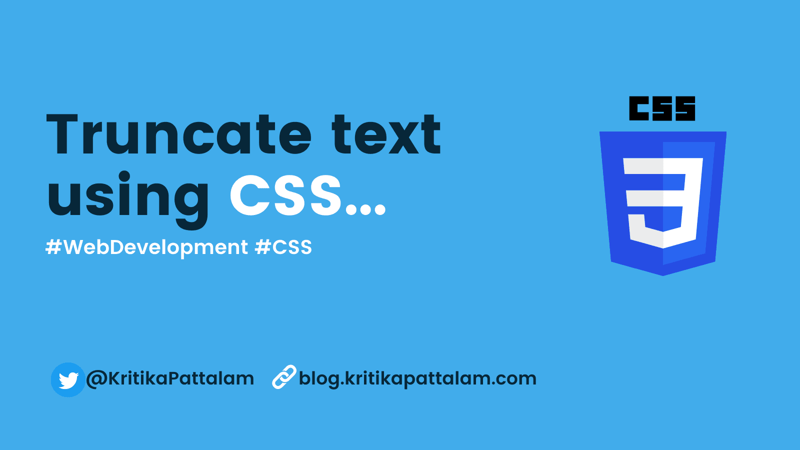 2 Simple ways you can truncate text using CSS