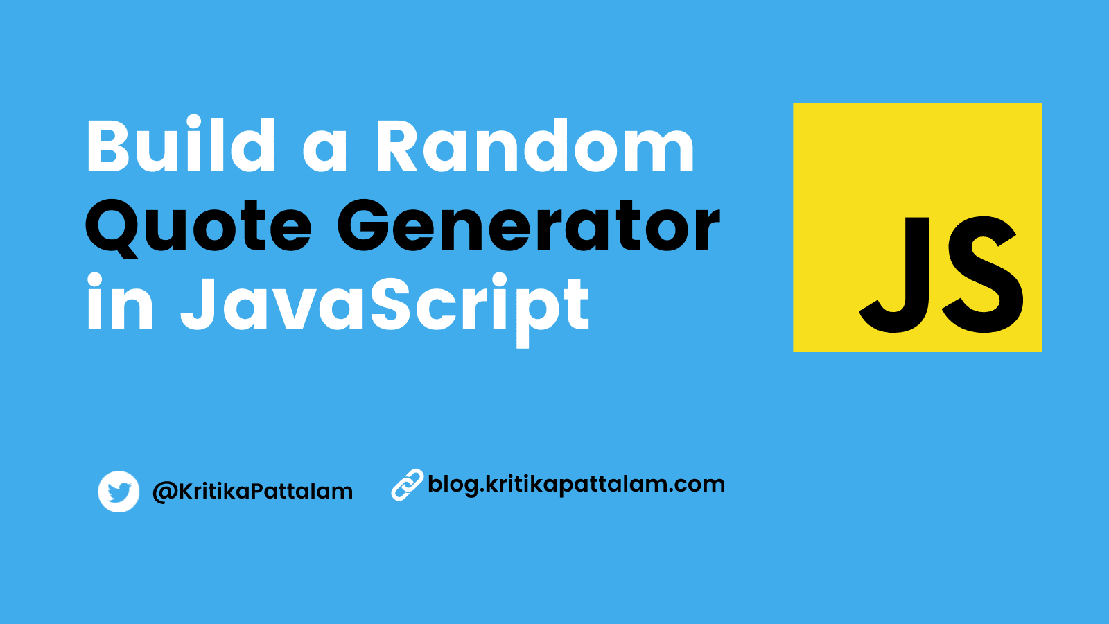 Build a Random Quote Generator using JavaScript